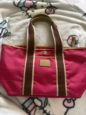 Coach Pink Hampton Nylon Tote